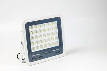 LED outdoor lighting, Solar powered led assembler mounts street light to bracket.