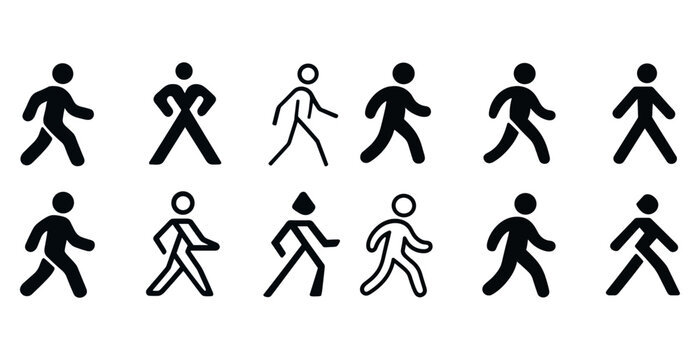Collection of diverse walking stick figures in various styles