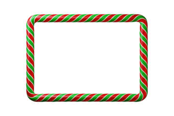 festive christmas candy cane frame