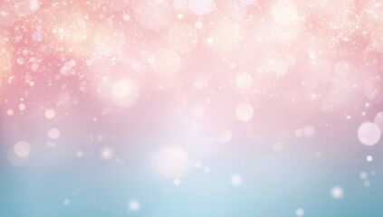 Soft pastel background with bokeh lights in pink and blue creating a dreamy and ethereal effect