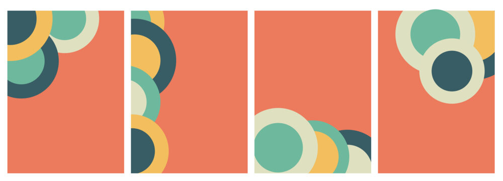 Set of circle style vector artwork suitable for backgrounds, invitations, greeting cards, web banners, social media banners, and promotional materials - Powered by Adobe