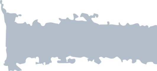 A long, irregular grey splash banner with dripping, organic edges that create a rough, hand-painted abstract frame.