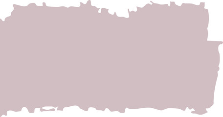 A wide, irregular mauve banner with organic, rough, hand-painted edges forming an abstract frame.