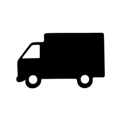 Delivery cargo truck silhouette icon transportation vehicle Vector, illustration