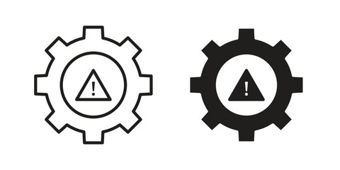 Failure icon on white background. Stock vector icon