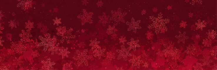 Maroon background with a pattern of snowflakes, festive and wintery.
