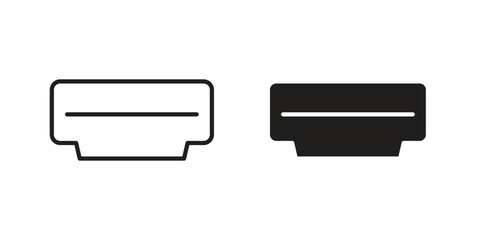 HDMI icon on white background. Stock vector icon