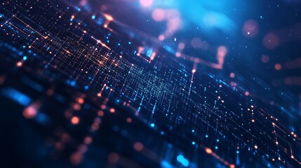 Experience the future with this stunning abstract data visualization depicting interconnected network nodes, perfect for innovative technology projects