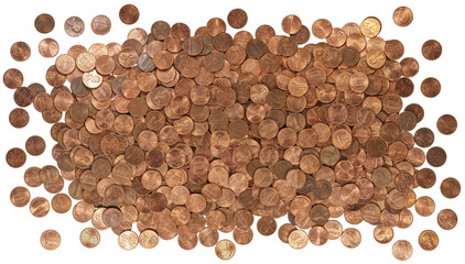 Pennies isolated on a transparent background, coinage, money, change, pennies in circulation, cash, copper, coin, making change, wall art, penny, US currency, numismatic, collection