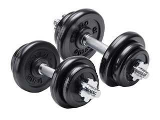 Naklejka premium Two black adjustable dumbbells
