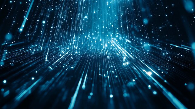 Explore a stunning digital landscape with vibrant light streaks and glowing particles for a modern tech aesthetic perfect for innovation projects now