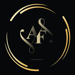 AF Best and best quality full monogram logo design using adobe illustrator and your best choice...