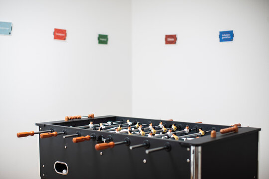 Table football in an office situation