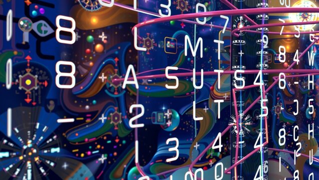 Futuristic Data Matrix Design - Powered by Adobe