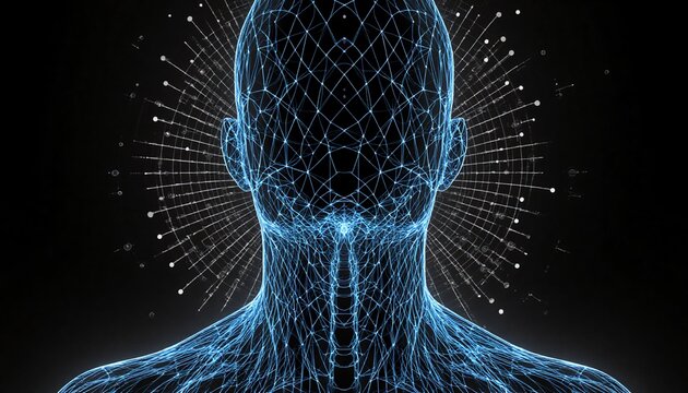 Digital Network Human Head Visualization