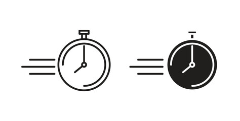 Express icon with line and silhouette versions.