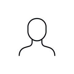 Minimalist person icon or user profile avatar
