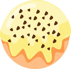 Cute Donut Illustration Colorful Pastel Frosted Doughnut Vector Clipart with Sprinkles and Glaze for Kids, Bakery Designs, Food Icons, and Creative Graphic Elements
