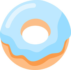 Fototapeta premium Cute Donut Illustration Colorful Pastel Frosted Doughnut Vector Clipart with Sprinkles and Glaze for Kids, Bakery Designs, Food Icons, and Creative Graphic Elements 