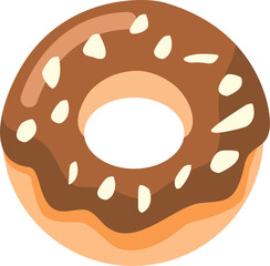 Cute Donut Illustration Colorful Pastel Frosted Doughnut Vector Clipart with Sprinkles and Glaze for Kids, Bakery Designs, Food Icons, and Creative Graphic Elements
