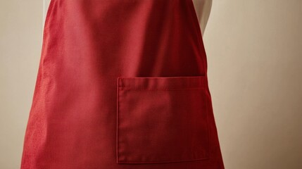 Close-up of a textured red fabric swatch, showcasing rich color and detailed weave pattern for textile design and material inspiration.