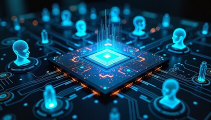 Futuristic Artificial Intelligence Circuitry