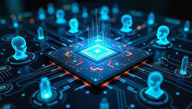 Futuristic Artificial Intelligence Circuitry