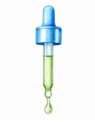 Watercolor Pipette with Droplet Detail