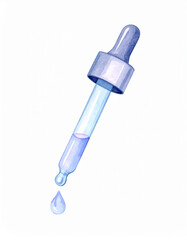Watercolor Pipette with Droplet Detail