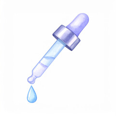 Watercolor Pipette with Droplet Detail