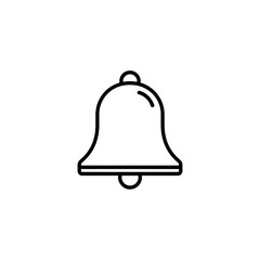 Design saSimple Black Outline Bell Notification Icon Isolatedns titre - 1
