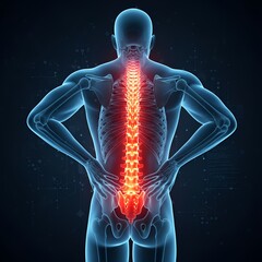 imagerie m&eacute;dicale repr&eacute;sentant des zones de douleur du corps humain dans un style radio rayons X