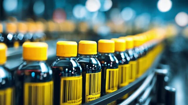 Inkjet variable data printing process showcasing seamless integration of barcodes and dynamic text on packaging labels in a controlled environment.
