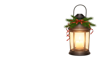 Christmas lantern isolated on transparent background