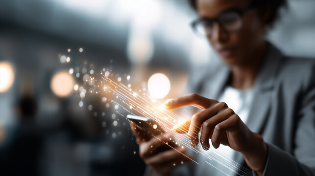 Data analyst utilizing interface for text examination defocused tech environment linguistic AI platforms emotion evaluation conversation automation machine comprehension