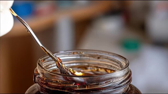 Medium shot capturing the process of blending and testing acoustic dampening resin materials for improved noise reduction in household devices.