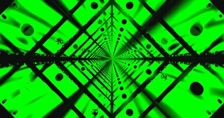 Dynamic green tunnel video loop showcasing a seamless neon experience for digital backgrounds and screensaver use - Powered by Adobe