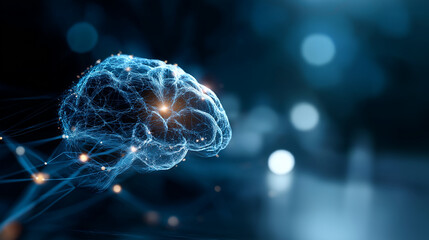 Brain computer interface exploration for neural networks soft futuristic backdrop cognitive processing systems AI consciousness connection advanced computing visualization wit