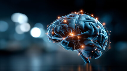 Brain computer interface exploration for neural networks soft futuristic backdrop cognitive processing systems AI consciousness connection advanced computing visualization wit