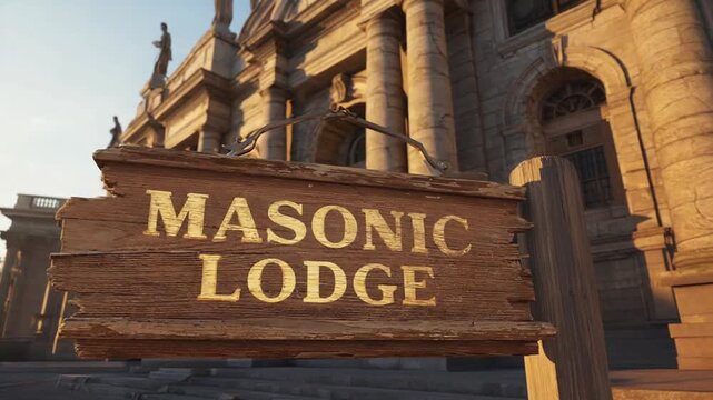 Building of a Masonic lodge.