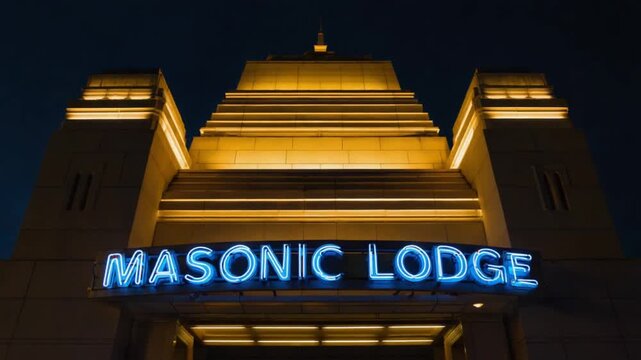 Building of a Masonic lodge.
