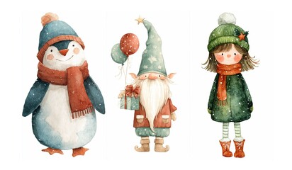 Christmas cute cartoon pattern for Christmas, Illustration kids friendly design artwork and wall paper