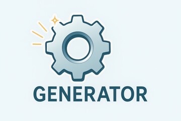 Engaging mechanical gear symbol representing innovation and creativity in technology with a cinematic aesthetic emphasizing dynamic potential and transformative solutions