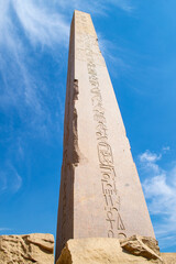 Egypt, Luxor, 01.02.2022.Obelisk of Thutmose I, at Karnak temple in Luxor, Egypt.