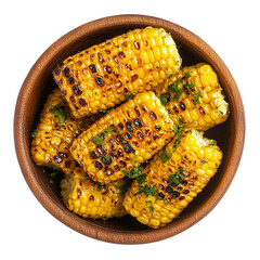 Elotes or Grilled Corn isolated on transparent background
