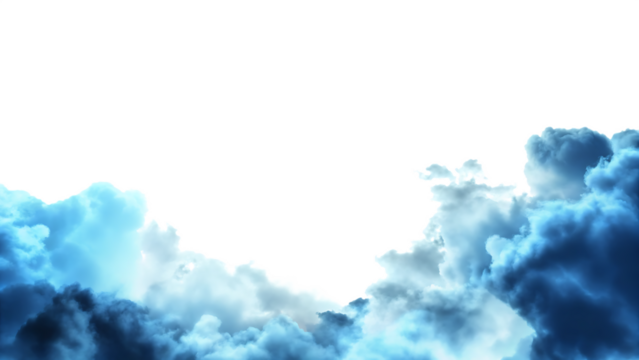 Wispy Blue and White Clouds Against Background graphic design isolated on a transparent background - Powered by Adobe