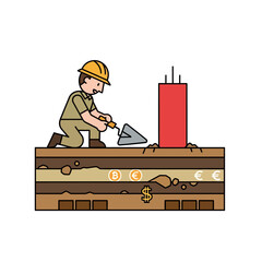 Building a Strong Foundation Construction Worker and Financial Elements