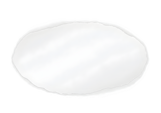 Blank White Torn Paper with Ripped Edge Oval Shape for Text or Design Isolated on Transparent Background PNG