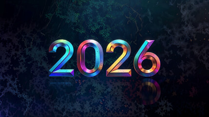 2026: Vibrant, Chromatic Typography in a Dark, Mystical Forest