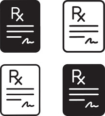 Isolated Digital Prescription black vector icon, digital, prescription, ehealth, medicine, script, app, management, treatment, healthcare, buyer focused prescription design